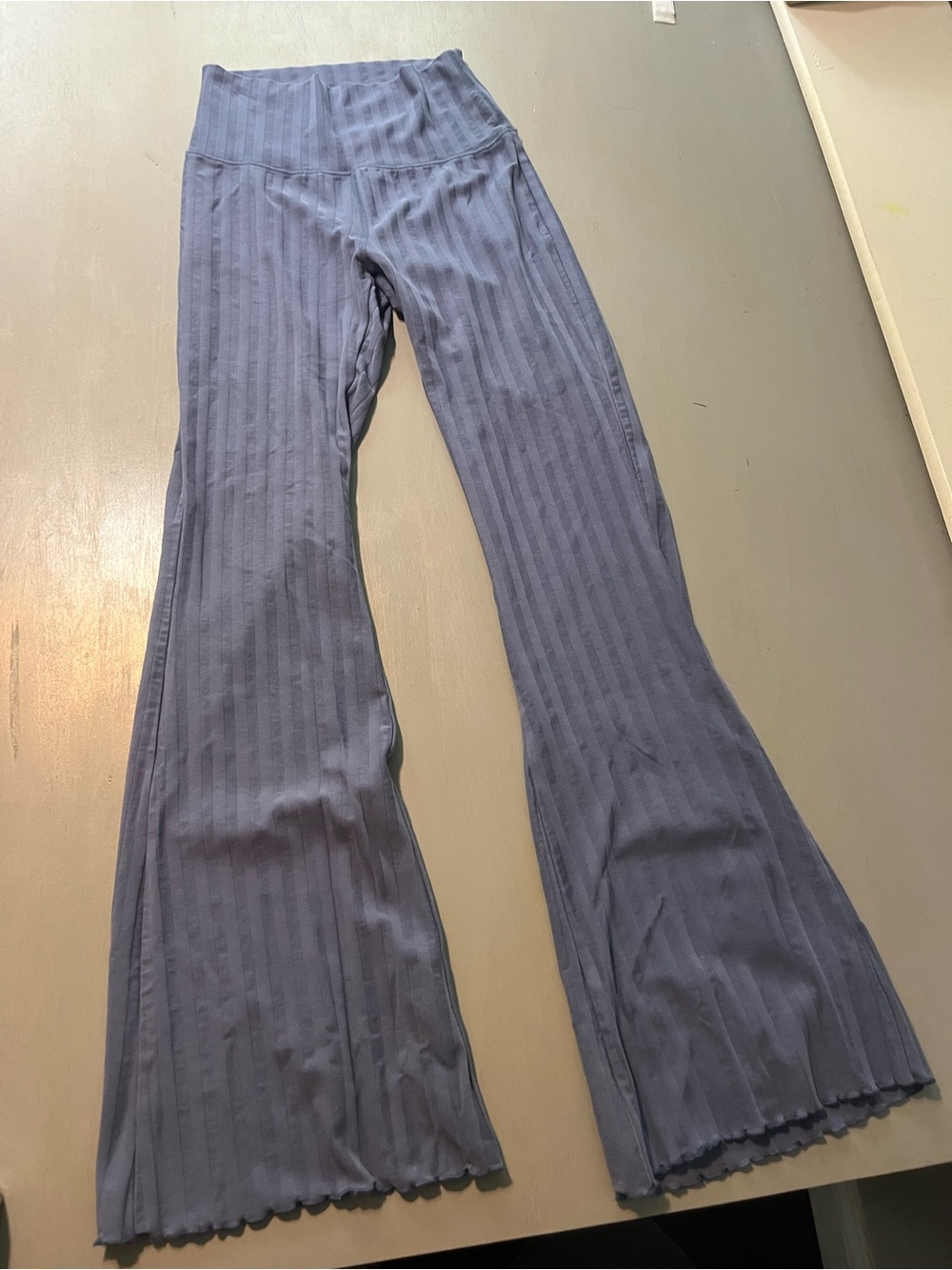 OFFLINE by Aerie OG Original Ribbed High-Rise Flare Pants Blue M 